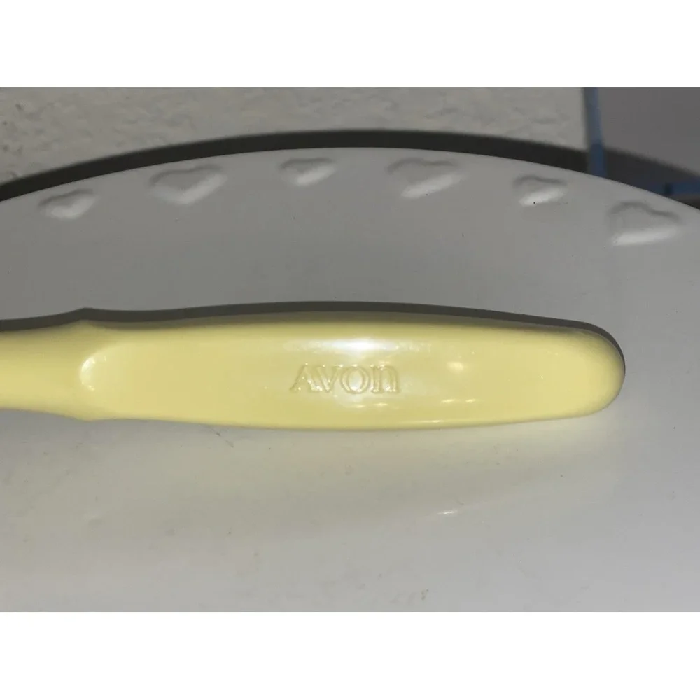 Vintage‎ Avon Full Round Brush Yellow Black Bristles 1970-80's